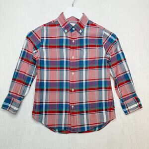 Crewcuts Red and Blue Plaid Button Down Shirt